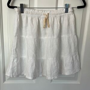 White Tiered Skirt
